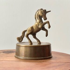 Vintage brass Unicorn Sculpture